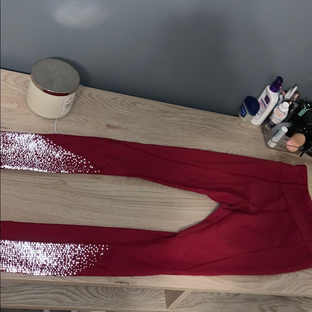 red lululemon leggings